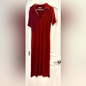 Reformation button down Midi Dress